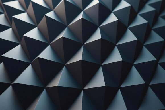 3D Dark Geometric Pyramid Pattern: A Strategic Visual Tool for Creative Projects