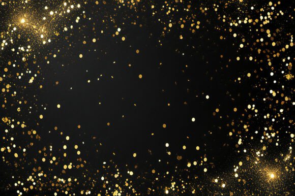 A Black Background with Gold Dots: A Versatile Design Asset