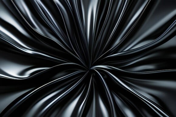 A Black Fabric with a Swirl