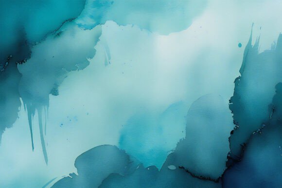 A Blue and White Watercolor