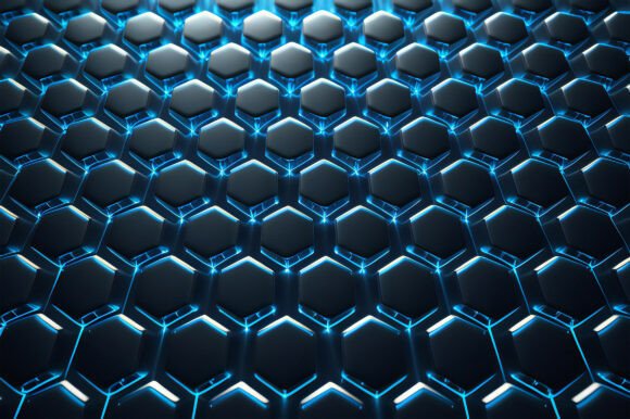 A Close Up of a Hexagon Pattern