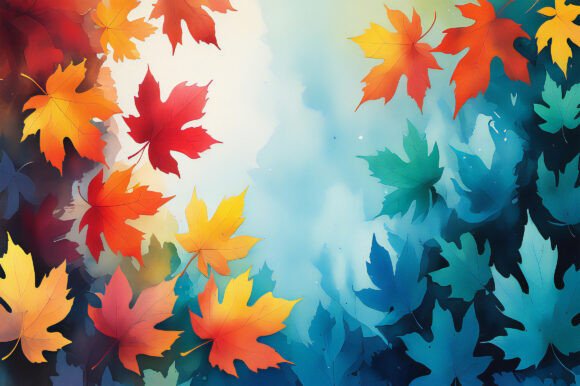 A Group of Colorful Leaves