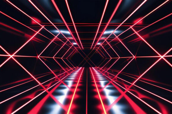 A Red and Black Tunnel with Lines: A Versatile Design Element