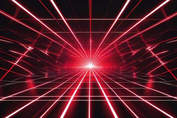 A Red and White Lines in a Tunnel: A Creative Background for Designers