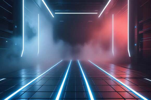 A Room with Lights and Smoke