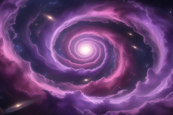 A Spiraling Purple and Pink Clouds: A Unique Visual Resource for Creative Projects