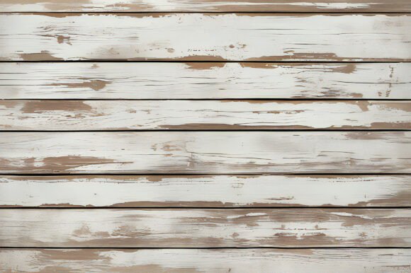A White Wood Planks with Peeling Paint