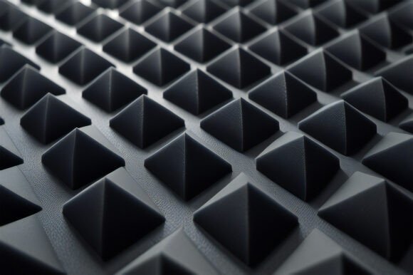 Black Geometric Pyramid Pattern: A Versatile Design Element for Modern Creatives