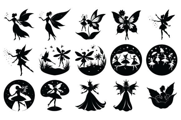 Fairy Silhouette Vector: A Versatile Design Resource for Creative Projects