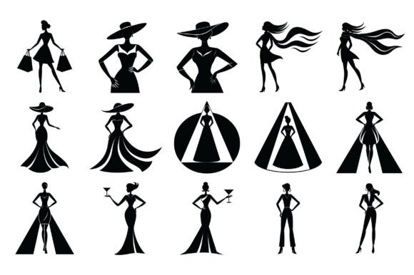 Fashion Lady Silhouette Vector - Vol 2: A Versatile Resource for Designers and Creators