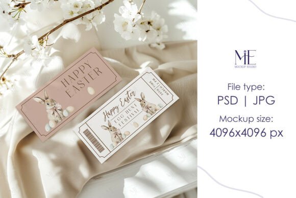 Gift Cards Mockup, 7x3 Voucher Card PSD