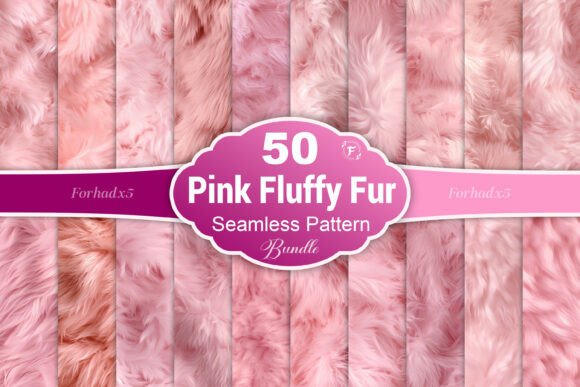 Pink Fur Texture Seamless Pattern