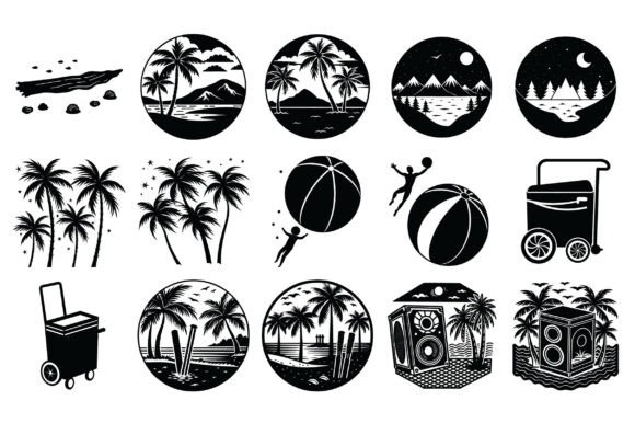 Summer Silhouette Vector - Vol 2: A Versatile Resource for Designers and Creators